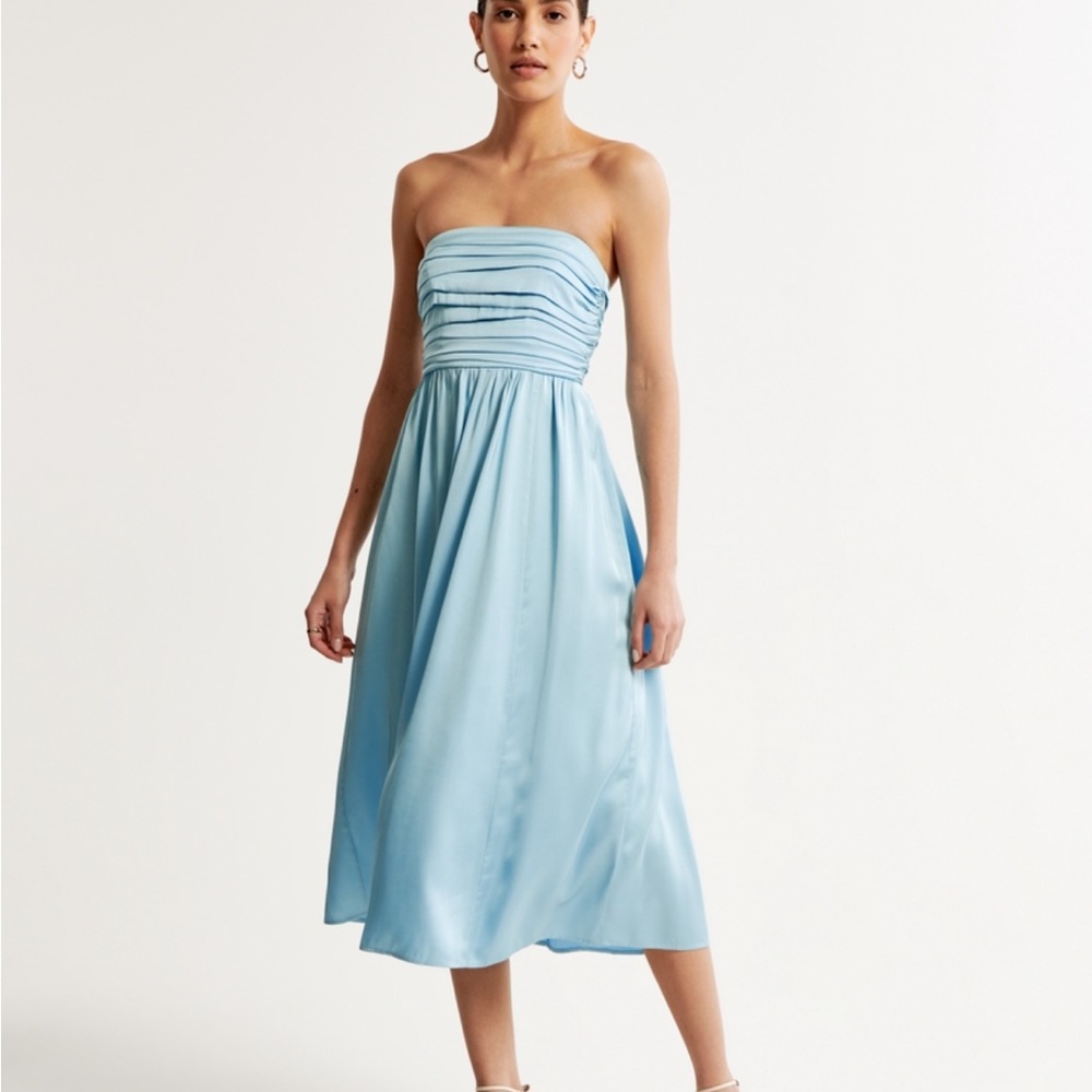NWT A&F Satin Emerson Midi Dress
